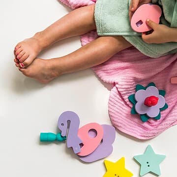 Quut - Puzzle De Bain - La Mare Enchantée Violet