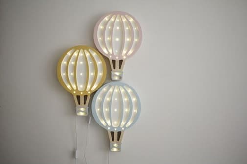 Little Lights - Lampe veilleuse montgolfière rose poudr