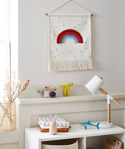 Vertbaudet - Arc-en-ciel mural personnalisable blanc / bleu
