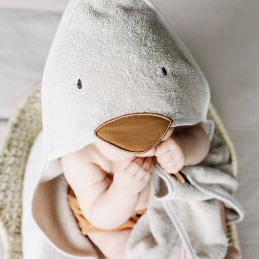 Little Crevette - Cape De Bain Coton Bio Nils Sable