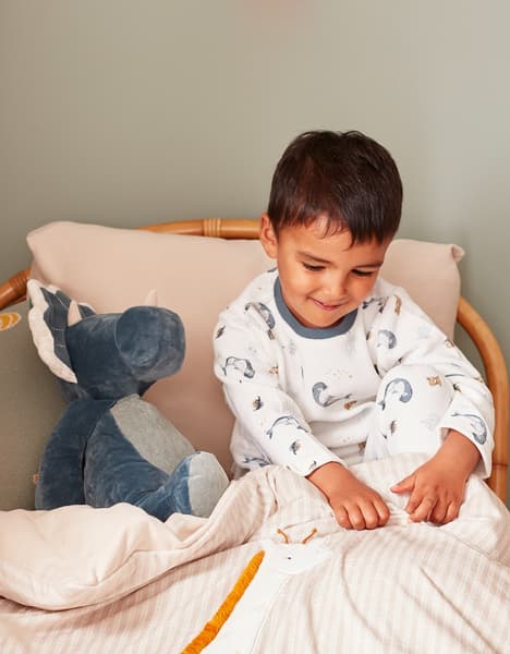 Noukie's - Peluche small Ops en Veloudoux, bleu