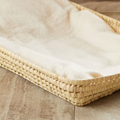 Home Maison - Panier à langer osier rectangle osier naturel 75 x 45