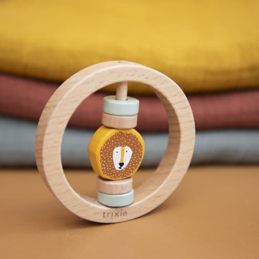 Trixie - Hochet rond en bois Mr. Lion