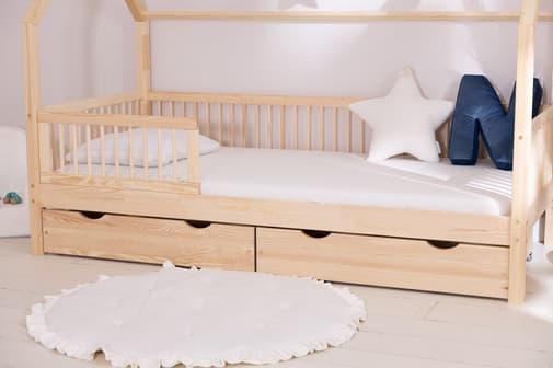 Mon Lit Cabane - - Lit Cabane B Premium 20cm 90x190cm - Bois Naturel