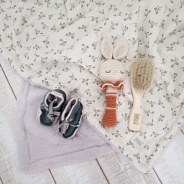 Babyshower - Couverture Polaire - Olive Bloom