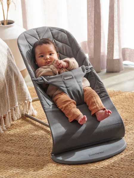BabyBjörn - Transat Bliss - Anthracite / Tissé, matelassage Pétale / Gris foncé