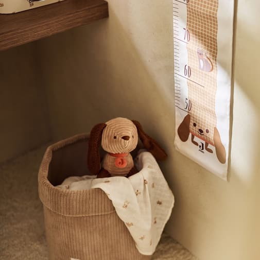 Jollein - Panier de rangement Cloudy Rib Milky Coffee (35 x 30 cm)