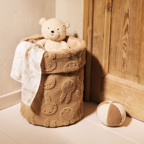 Jollein - Panier de rangement Miffy Jacquard Teddy Biscuit (35 x 30 cm)