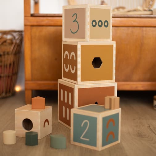 Trois Kilos Sept - Cubes empilables en bois