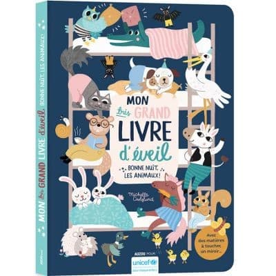 Auzou Editions - Livre Mon très grand livre d'éveil : Bonne nuit les animaux !