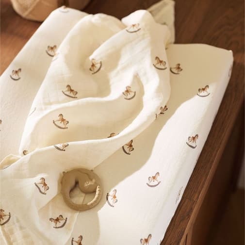 Jollein - Lot de 2 maxi-langes en coton Nostalgic Ride (115 x 115 cm)