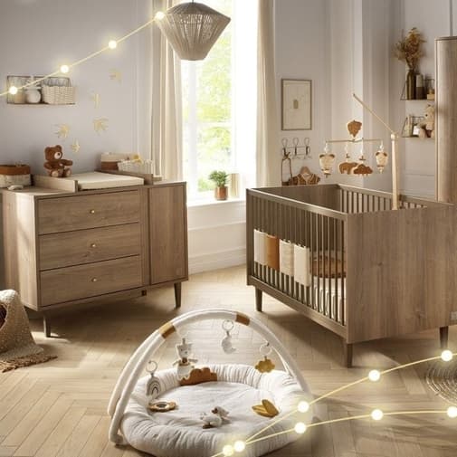 Sauthon - Duo lit 140x70+ commode Mokka + plan à langer offert !