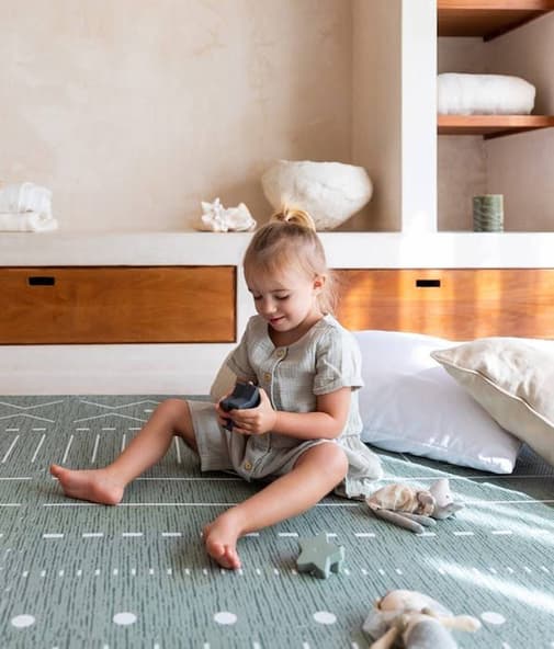 ToddleKind - Tapis de jeu puzzle en mousse éco-responsable vert 120x180cm