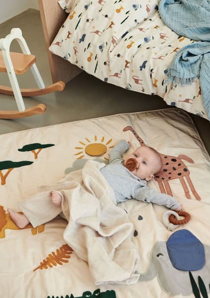 Liewood - Tapis d'éveil Glenn Safari Sandy Mix (110 x 110 cm)