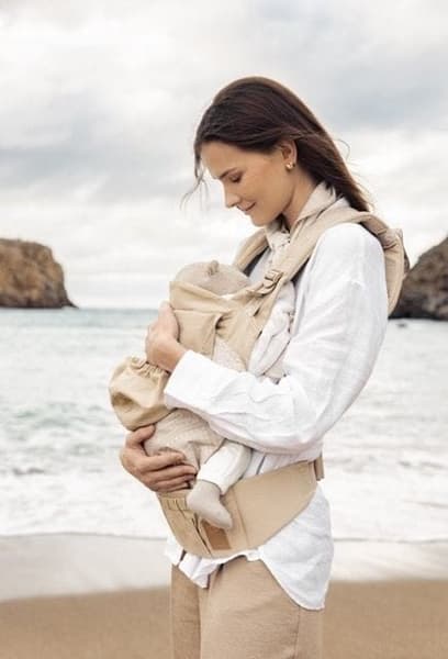 Kinderkraft - Porte-bébé ergonomique HUGGY Whisper Dune