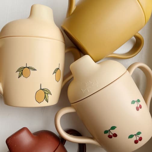 Konges Slojd - Lot de 2 tasses à bec Citron
