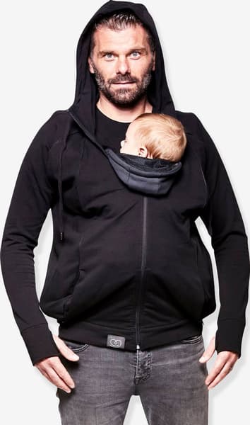 Love Radius - Le Sweat du parent - Sweat de grossesse, de portage et sans bébé - NOIR