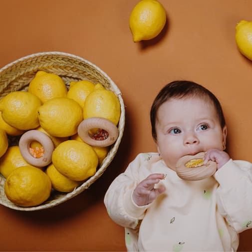 Petit Boum - Hochet sensoriel Sensory Donut citrons