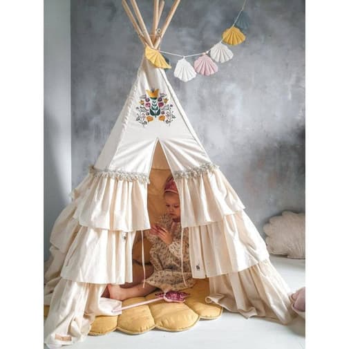 Moi Mili - Tente tipi avec tapis honey - beige, jau