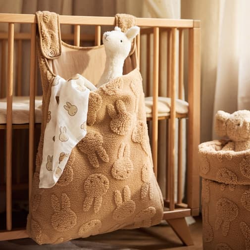 Jollein - Sac de rangement Miffy Jacquard Teddy Biscuit