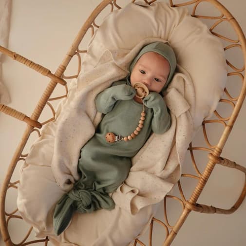 Mushie - Body combinaison à nouer Roman Green