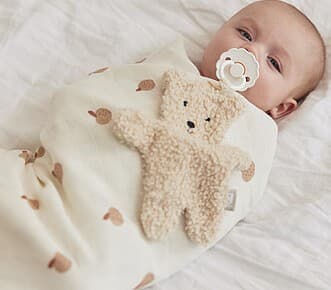 Jollein - Doudou Attache Tétine Teddy Bear - Naturel