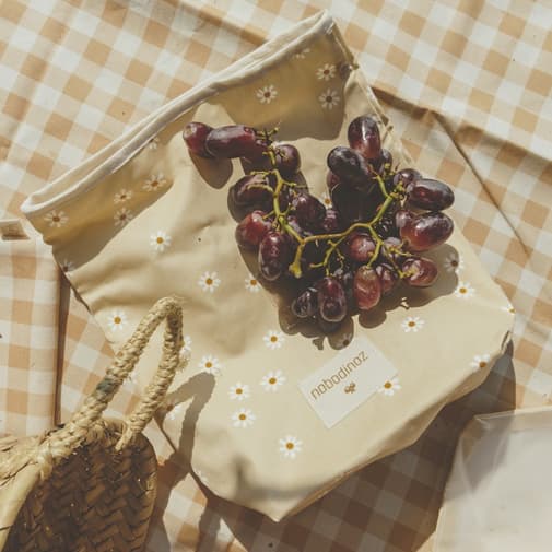 Nobodinoz - Sac à repas imperméable Eco Sunshine fleur Daisies