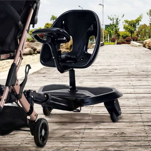 Asalvo - Trottinette 2 En 1 Universelle Pour Poussette Go Seat Noir