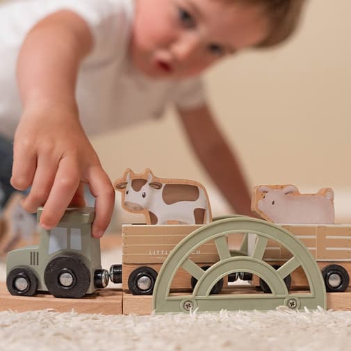 Little Dutch - Circuit de train en bois Little Farm