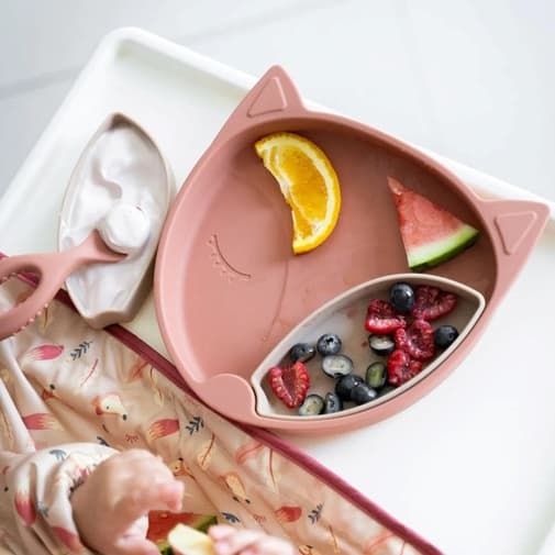 TIDY TOT - Assiette à ventouse en silicone renard