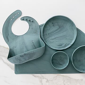 Eeveve - Set de Table en Silicone - Marble Seiheki Green