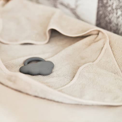 Jollein - Cape de bain en éponge de coton Nougat (75 x 75 cm)