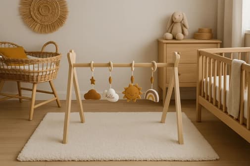 Sauthon - Arche d'éveil bois avec 4 jouets