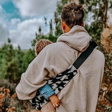 Wildride - Porte-bébé pour Grand Enfant - Pied-de-poule Teddy