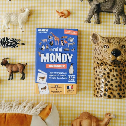 Observe Montessori - Mini-mondy - 90 Cartes Maison - Langage Animaux