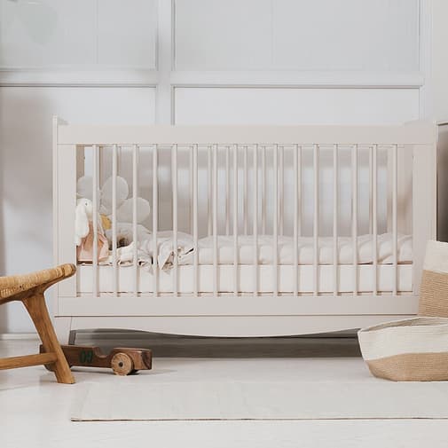 Nina Bien - Lit Bébé Evolutif Lille Beige Cachemire - 140 x 70 cm