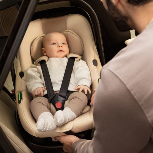 Kinderkraft - Siège Auto Isofix Bébé Rotatif Léger Beige
