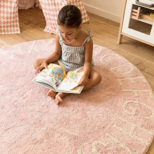 Lorena Canals - Tapis lavable rond ABC vintage nude (150 cm)