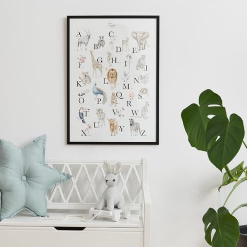 Cam Cam Copenhagen - Grande affiche A2 Alphabet animaux
