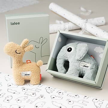 Done by deer - Coffret cadeau peluche Elphee Bleu