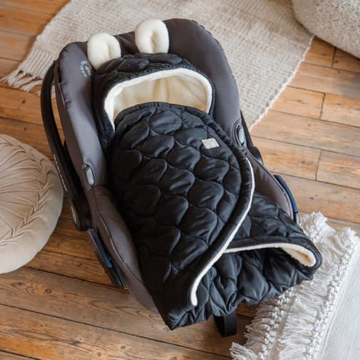 Kaiser - Couverture Nomade Pour Bébé Recy Black-cream Noir, Crème