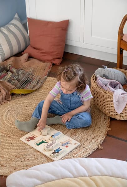 Sebra - Grand Puzzle En Bois Animaux En Plywood Multicolore
