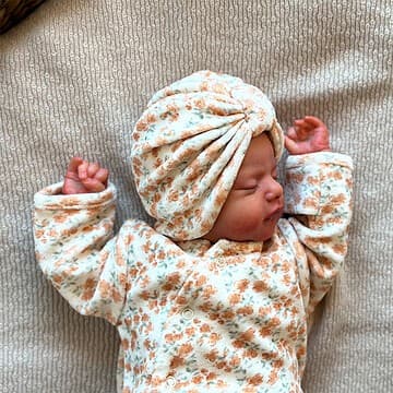 Bonjour Little - Combinaison Bébé Jour et Nuit Velours Californian Poppy - 1 Mois