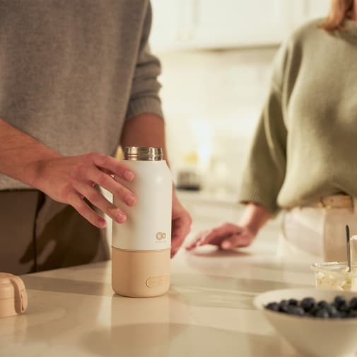 Kinderkraft - Chauffe-biberon mobile et thermos 2-en-1 GAJA beige