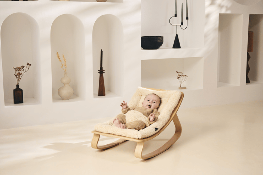 Transat pour bébé LEVO en bois naturel (Charlie Crane) - Image 1