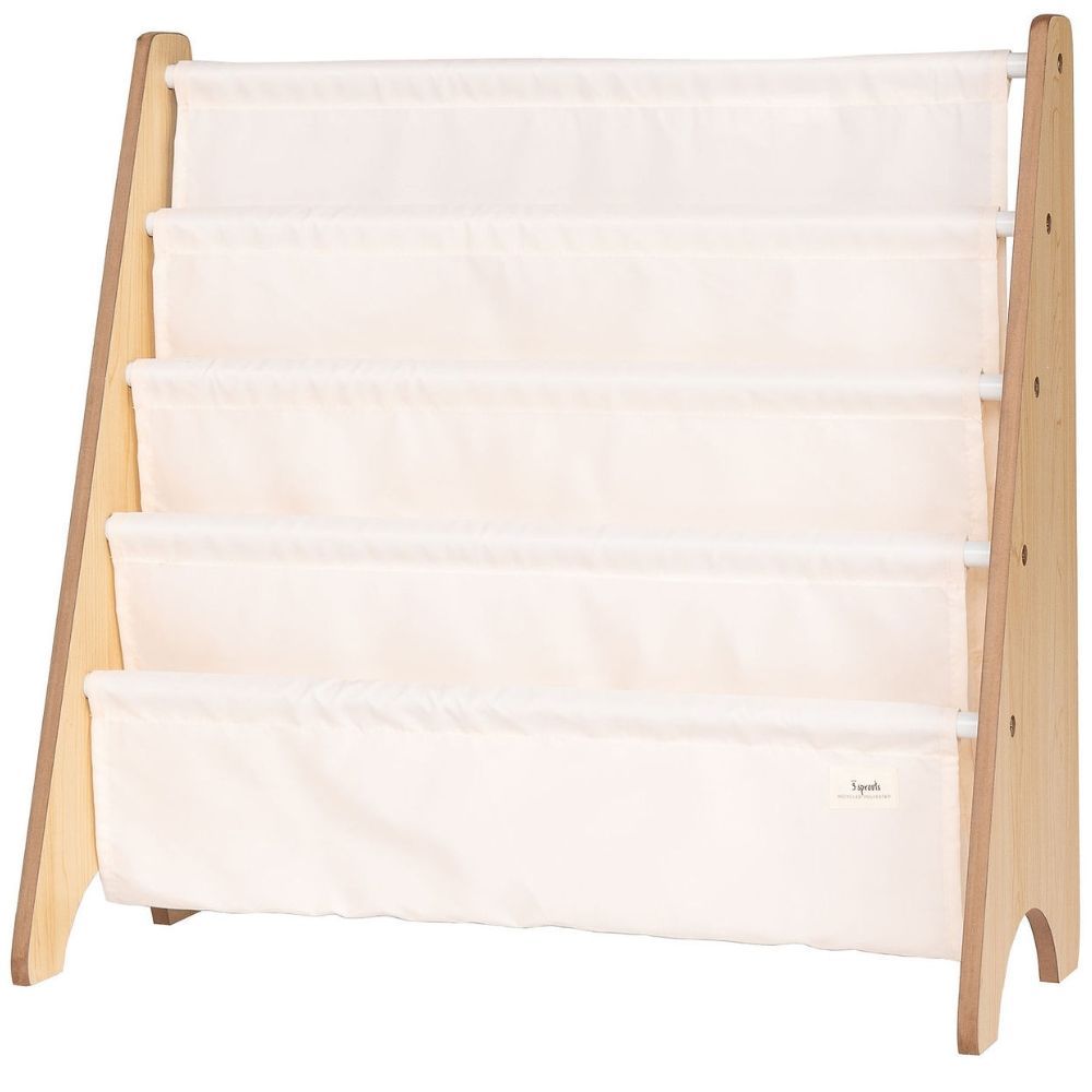 Bibliothèque en tissu recyclé Uni crème (3 sprouts) - Couverture