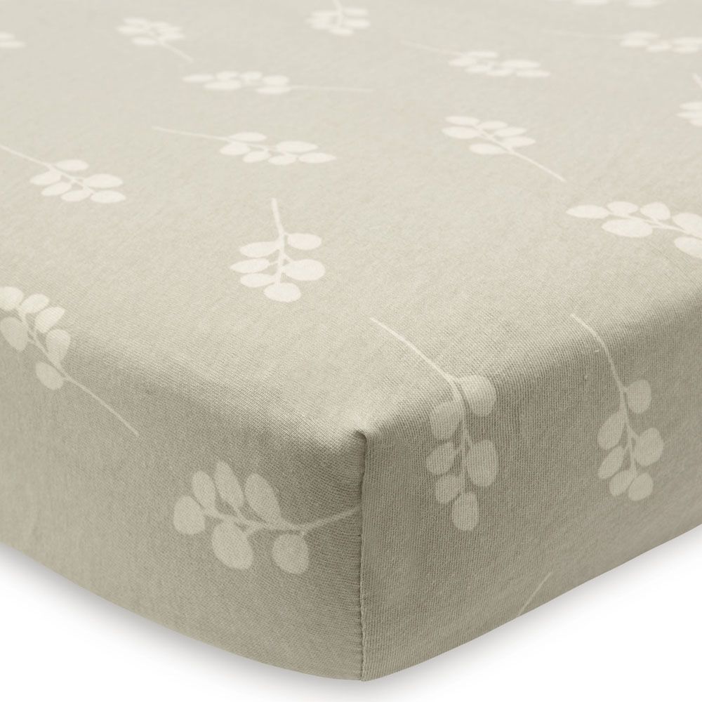 Drap housse en jersey Twig Olive Green (70 x 140 cm) (Jollein) - Image 4