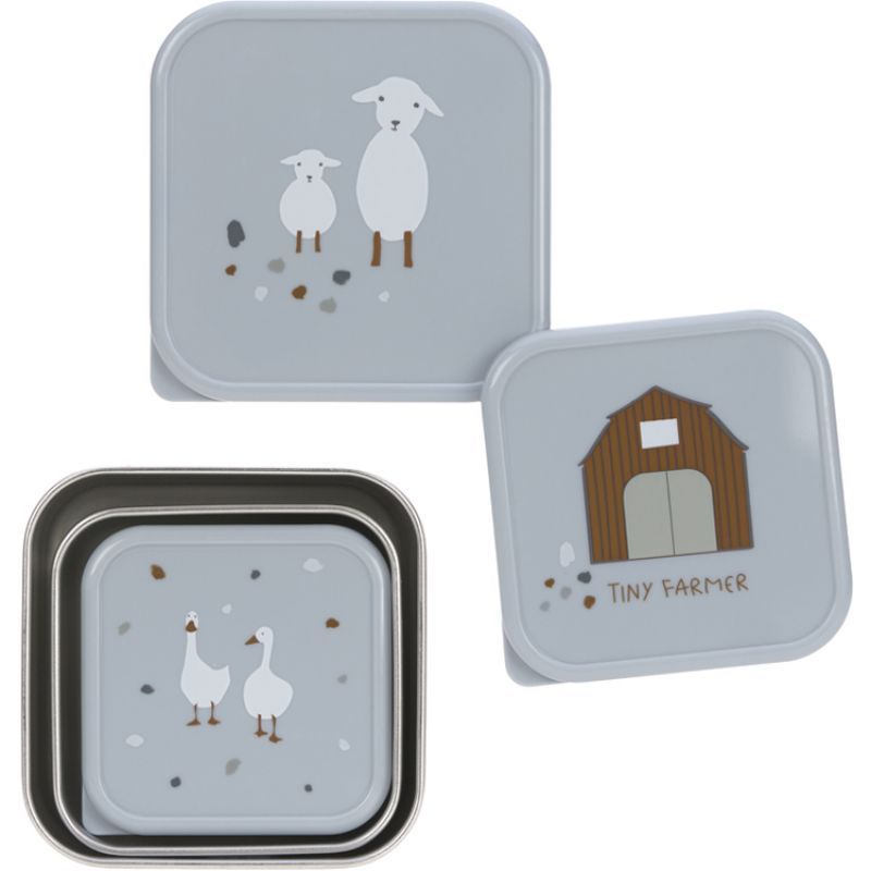 Lot de 3 boîtes à goûter Tiny Farmer bleu (Lassig) - Image 8