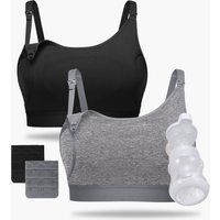L'original : Notre soutien-gorge de base pour l'allaitement et le pompage (2 packs) (Momcozy) - Image 1