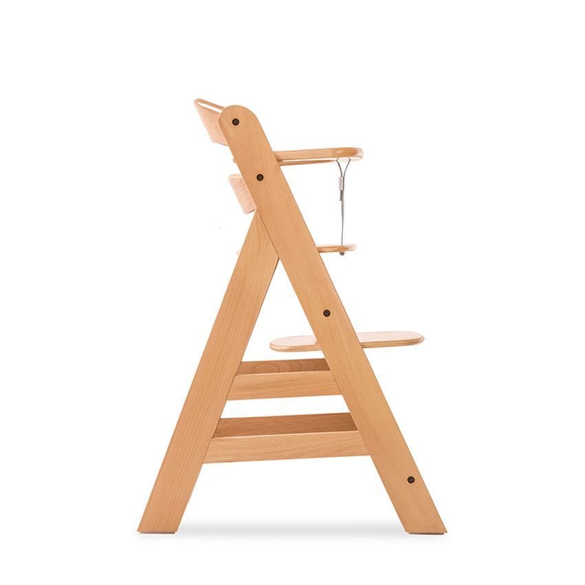 Chaise haute en bois Alpha+ coloris naturel - Beige (HAUCK) - Image 1